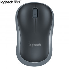 罗技（Logitech）M185无线鼠标 办公鼠标 对称鼠标 黑色灰边 带无线2.4G接收器